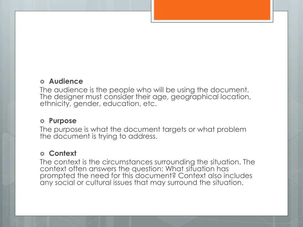 audience the audience is the people who will
