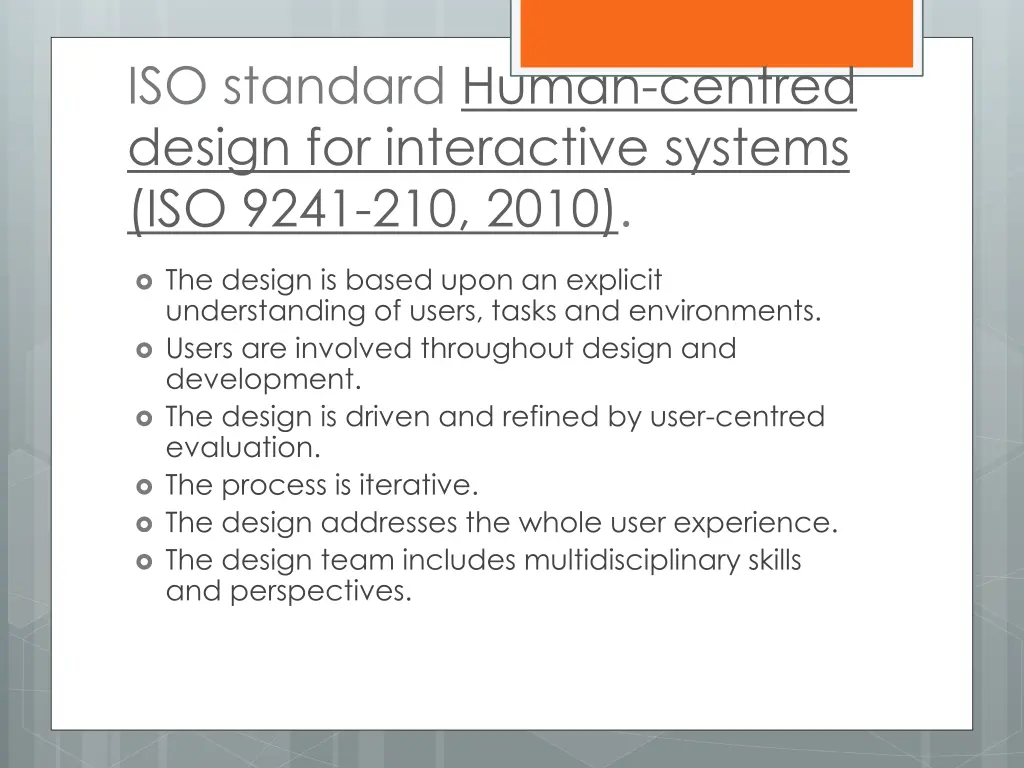 iso standard human centred design for interactive