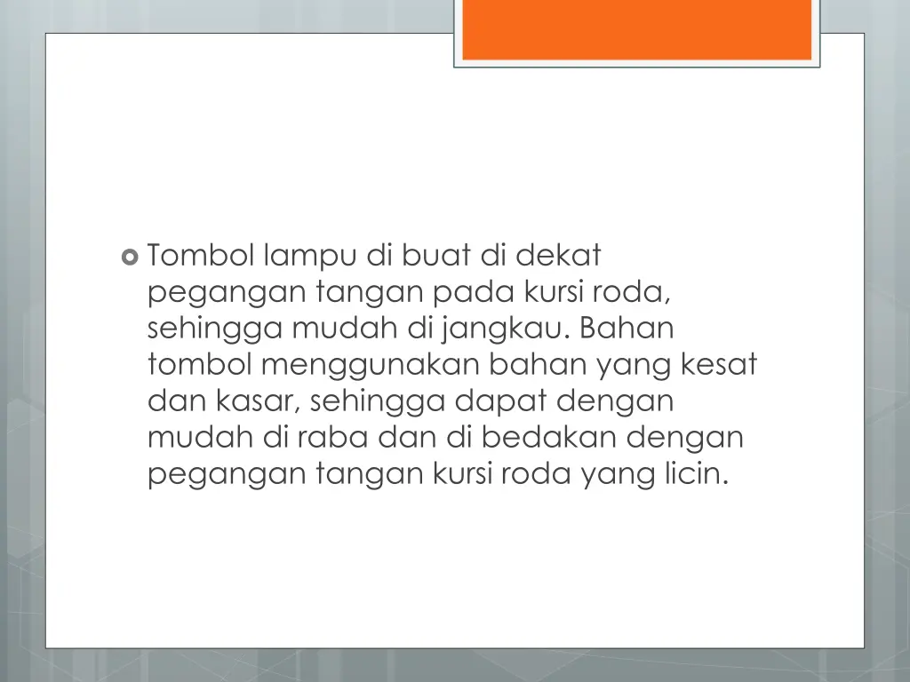 tombol lampu di buat di dekat pegangan tangan