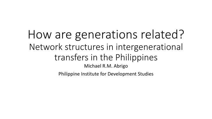 how are generations related network structures