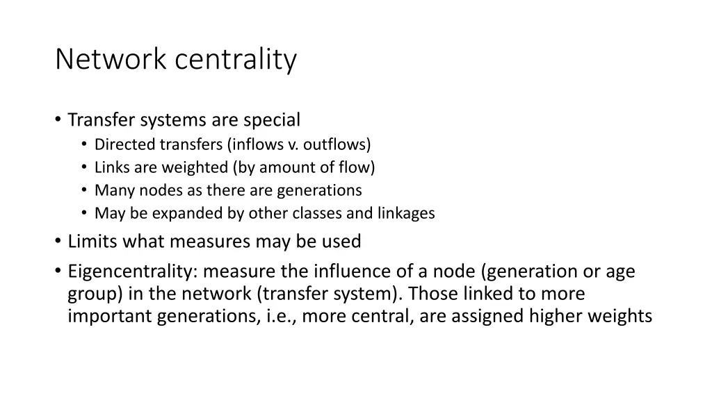 network centrality