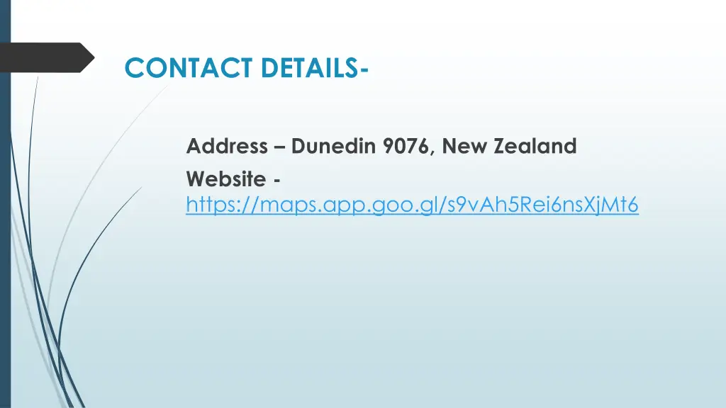 contact details