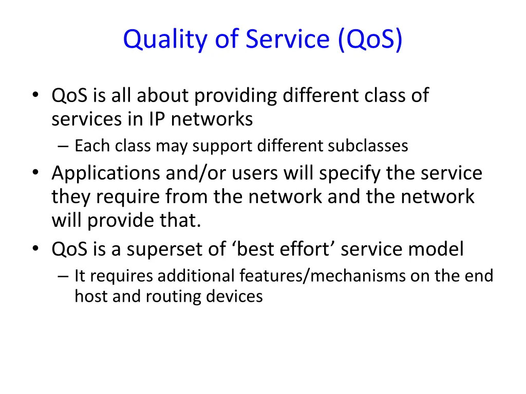 quality of service qos