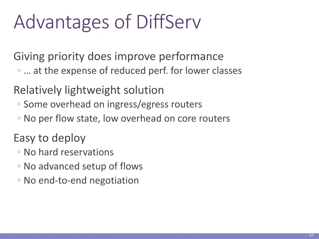 advantages of diffserv