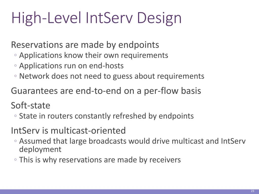 high level intserv design