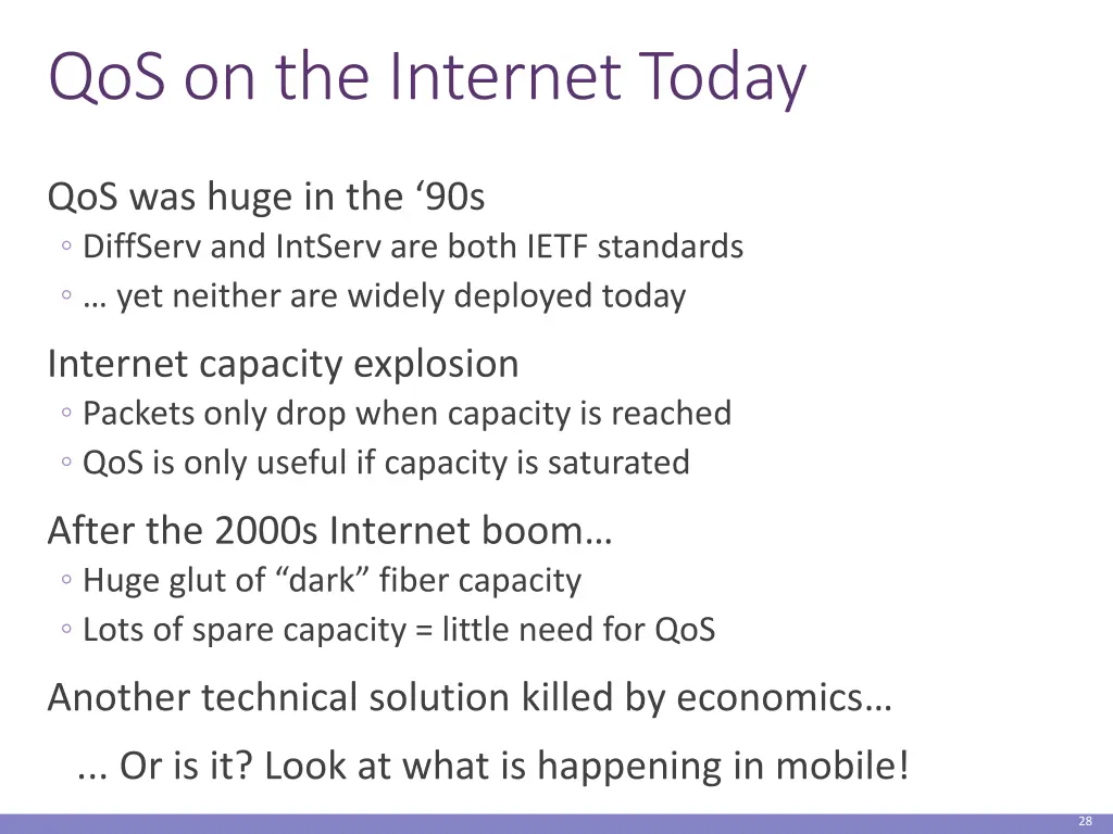 qos on the internet today