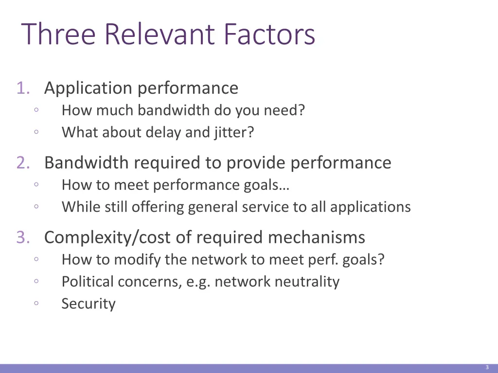 three relevant factors