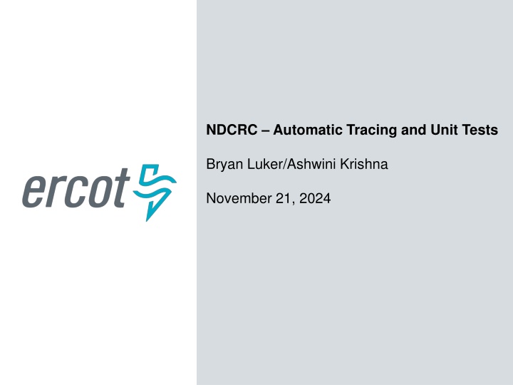 ndcrc automatic tracing and unit tests