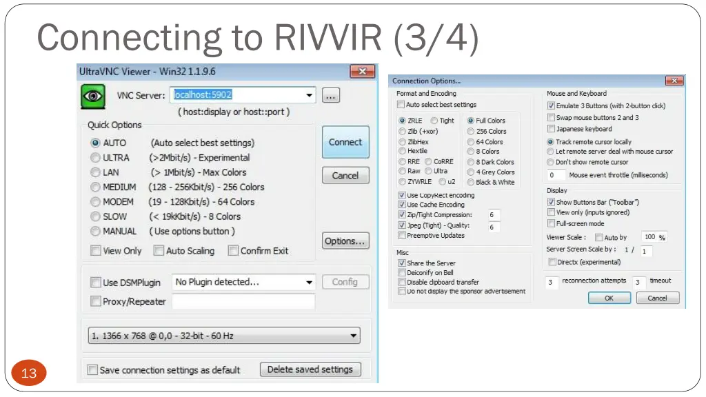 connecting to rivvir 3 4