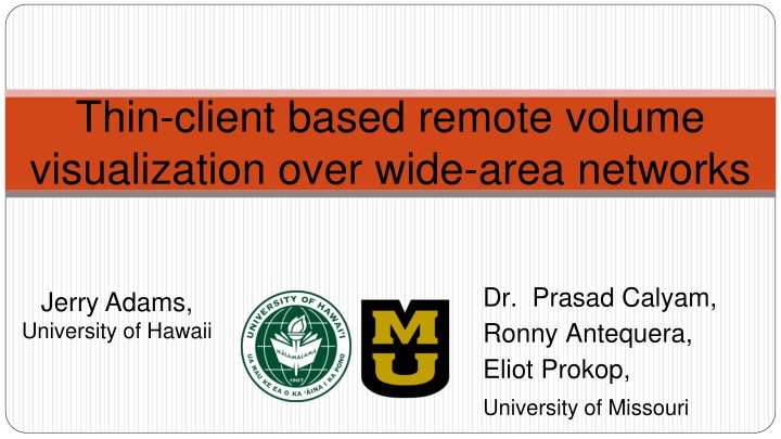 thin client based remote volume visualization