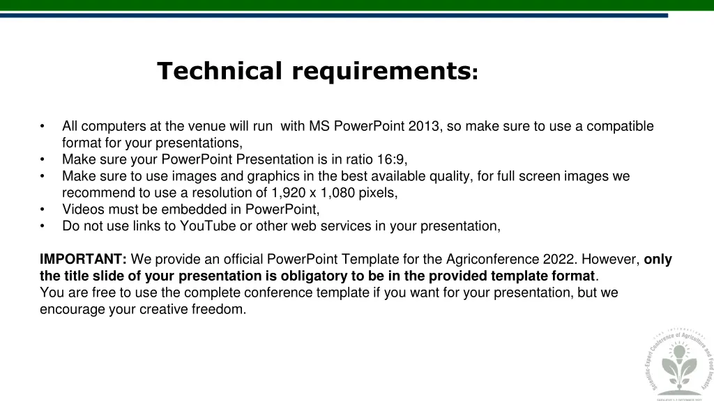 technical requirements
