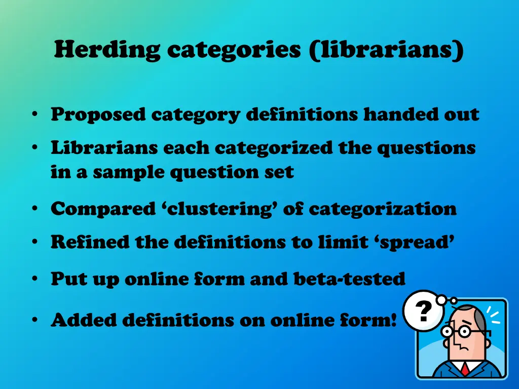 herding categories librarians