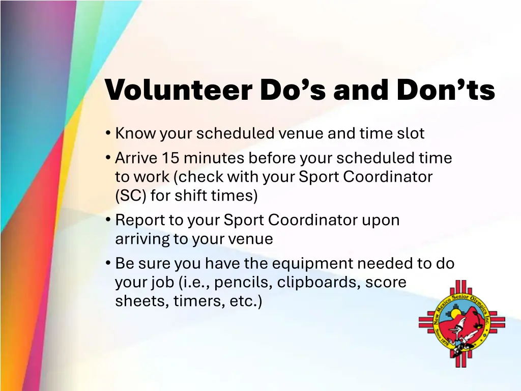 volunteer do s and don ts