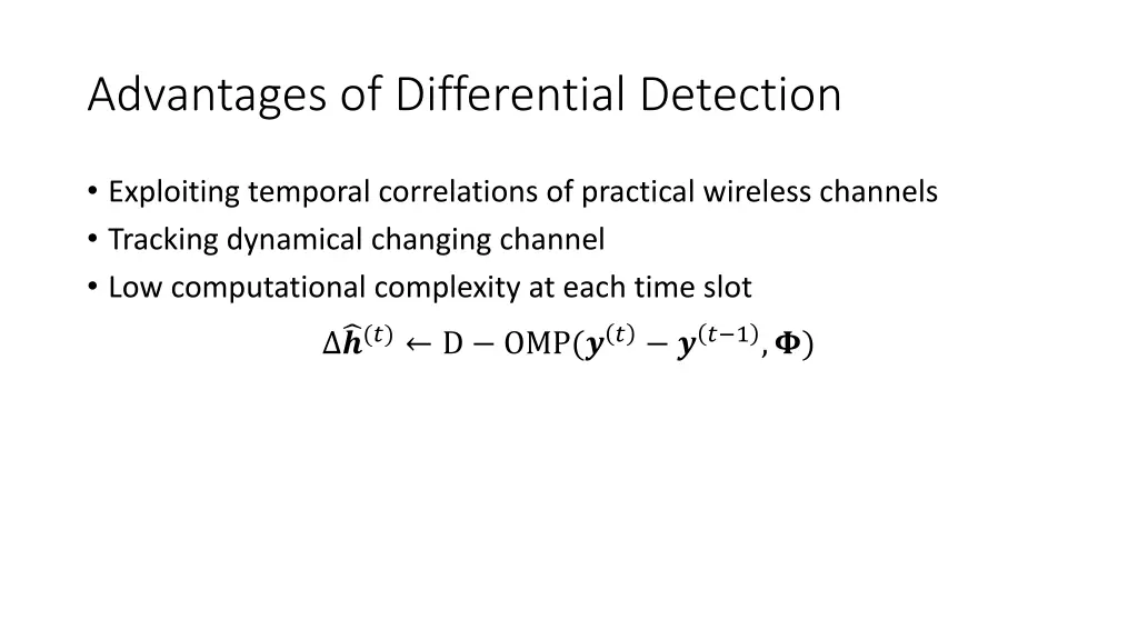 advantages of differential detection