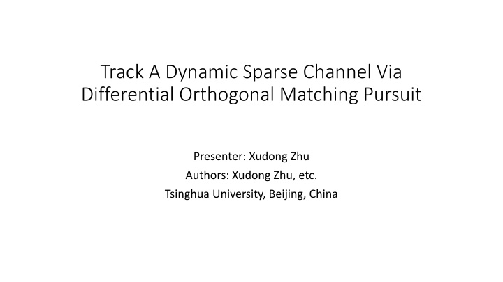 track a dynamic sparse channel via differential