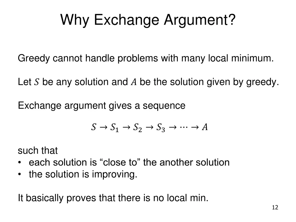 why exchange argument