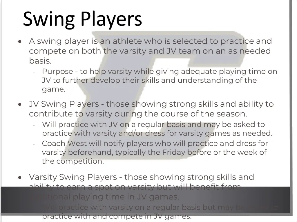 swing players