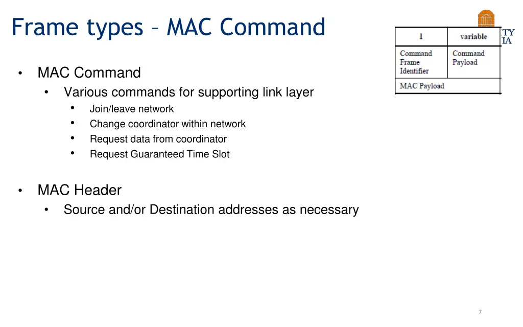 frame types mac command