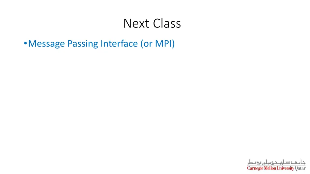next class