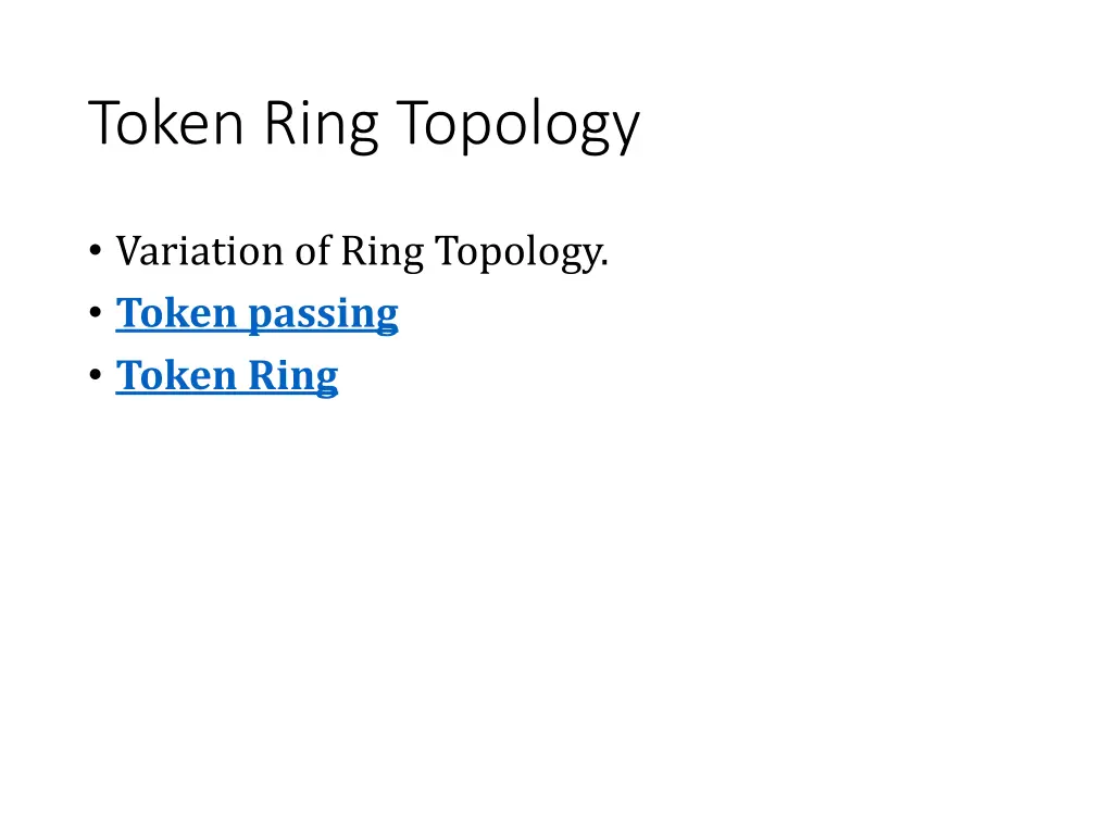 token ring topology