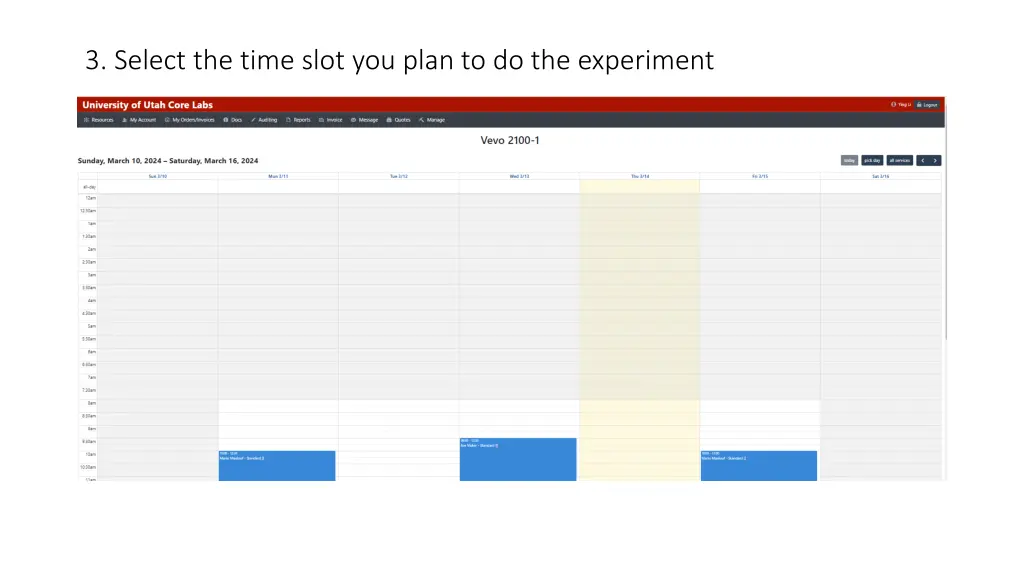 3 select the time slot you plan