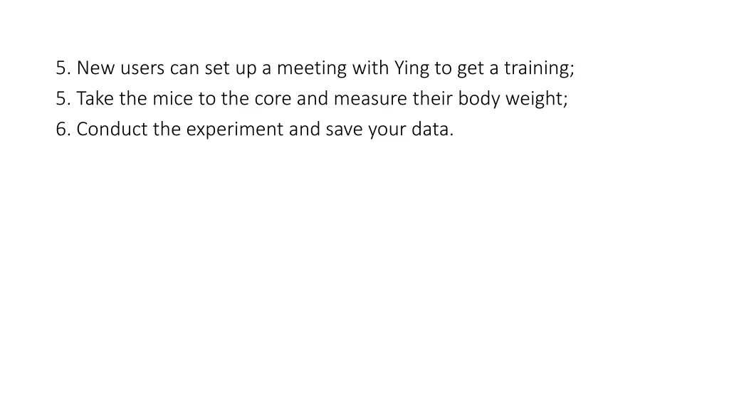 5 new users can set up a meeting with ying
