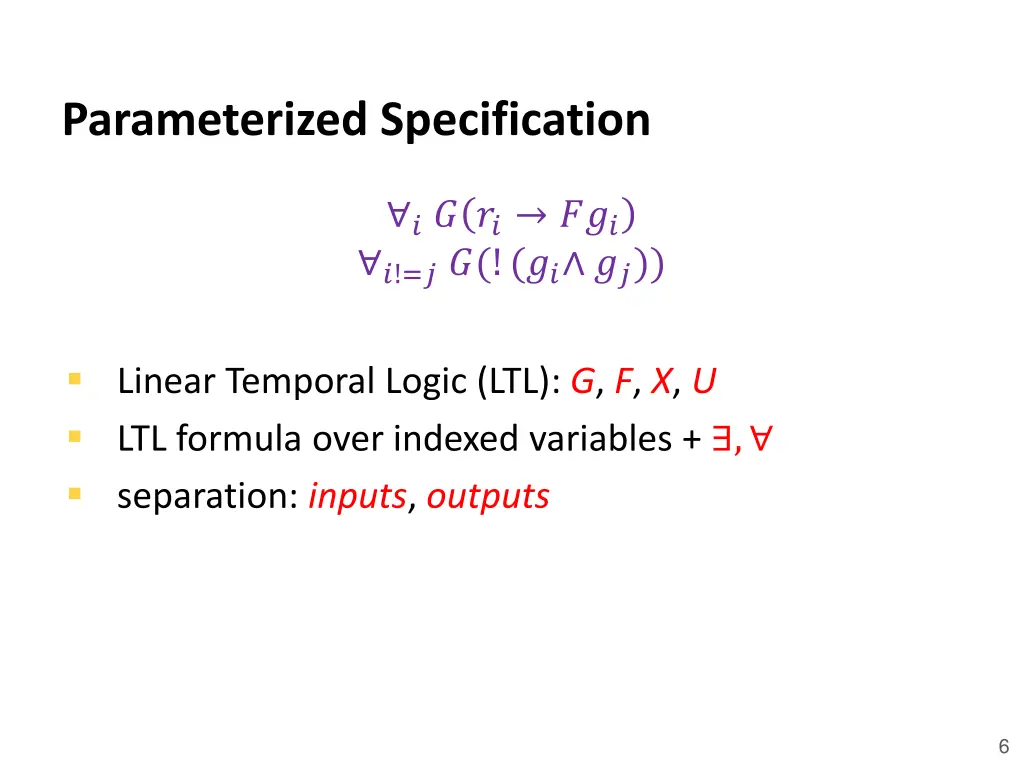parameterized specification
