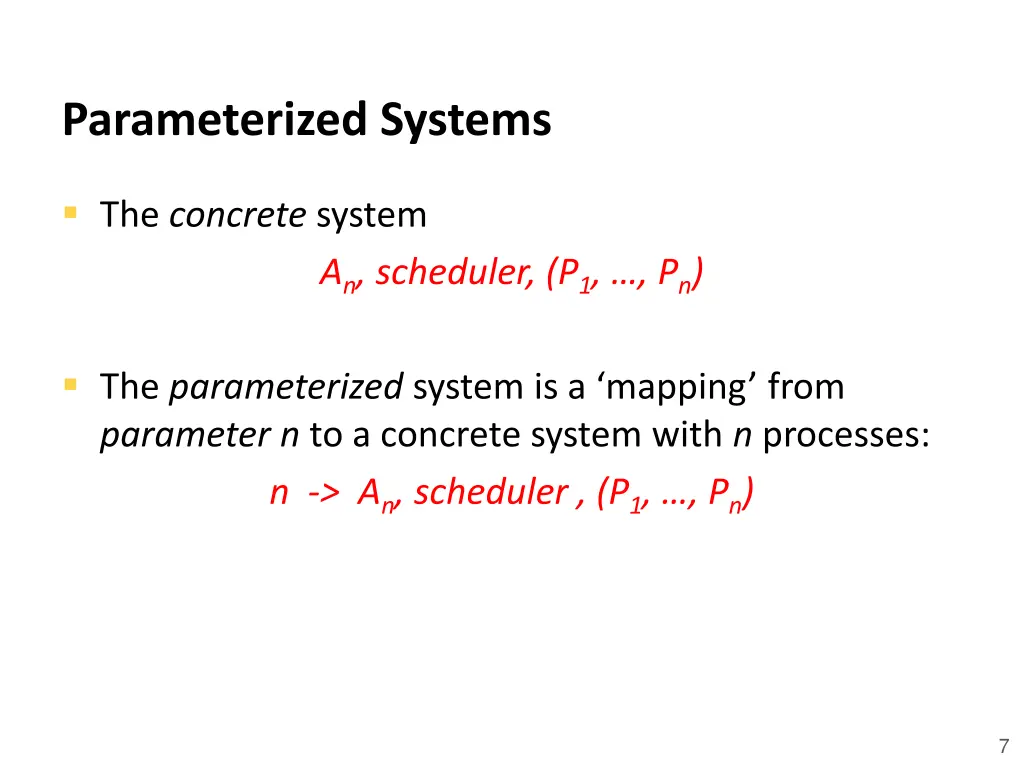 parameterized systems