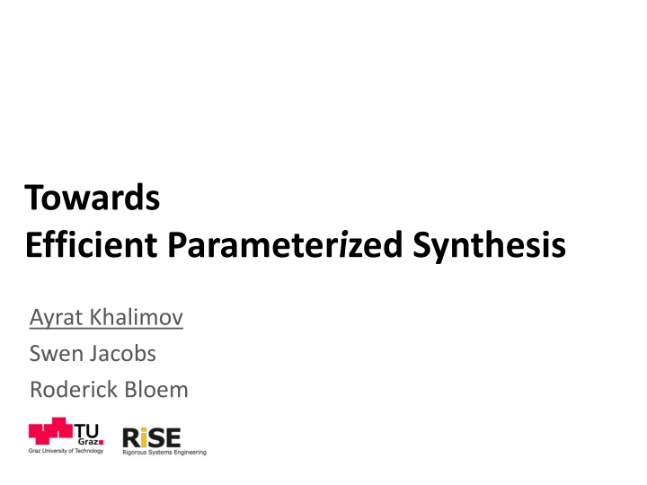 towards efficient parameter i zed synthesis