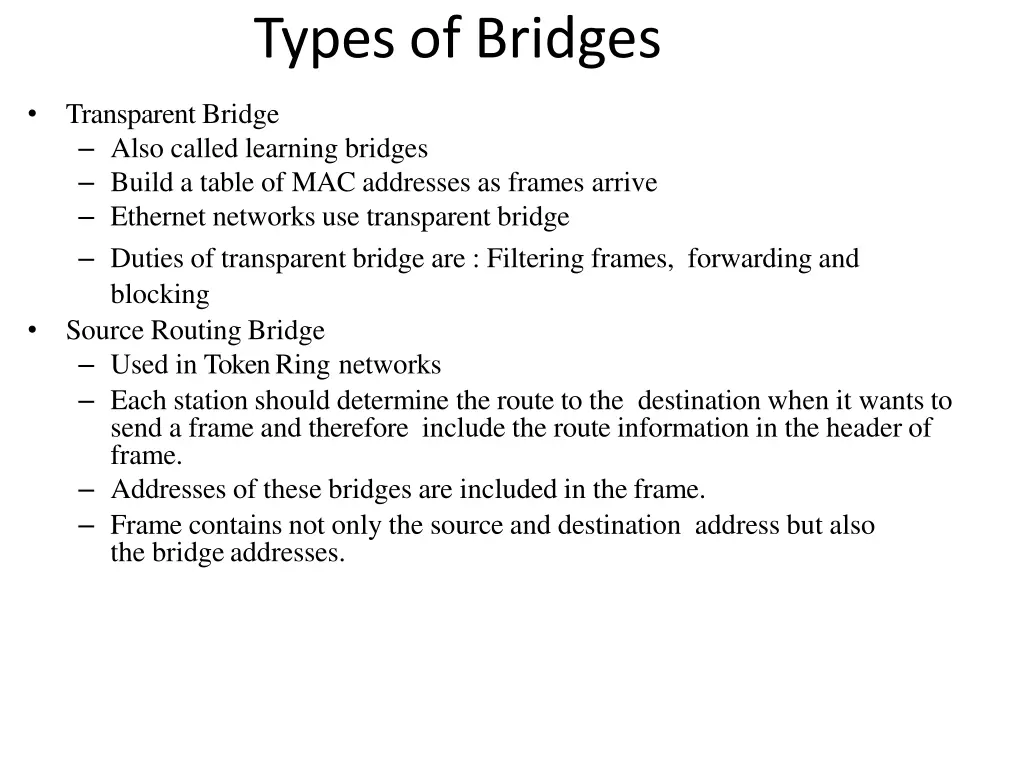 types of bridges