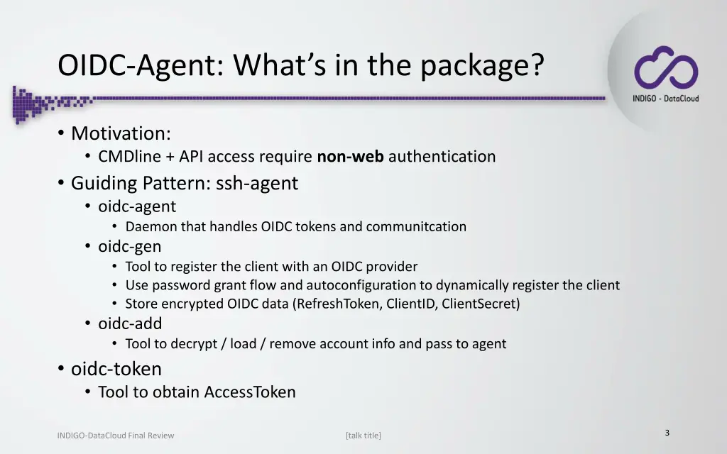 oidc agent what s in the package