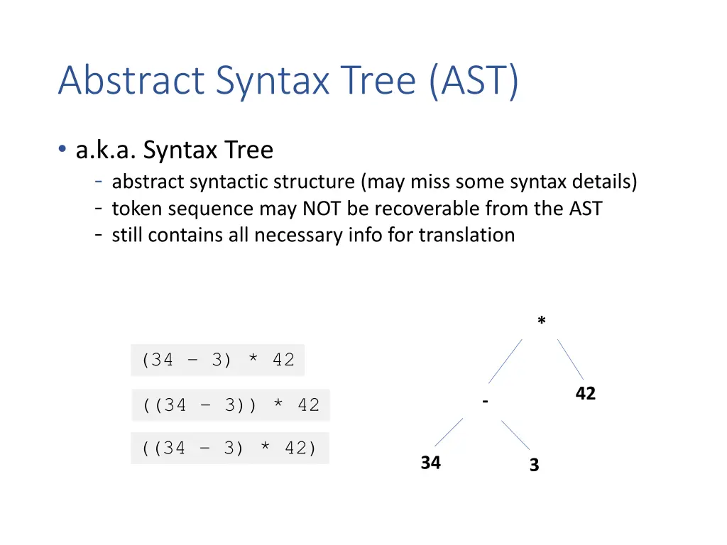 abstract syntax tree ast