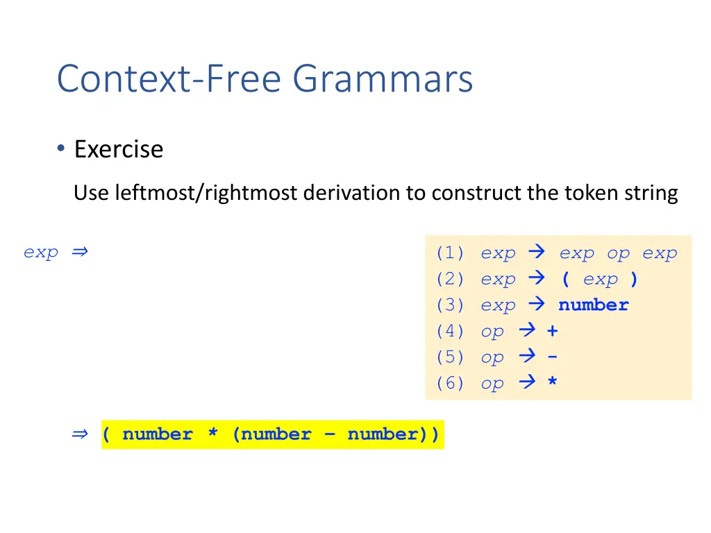 context free grammars 6