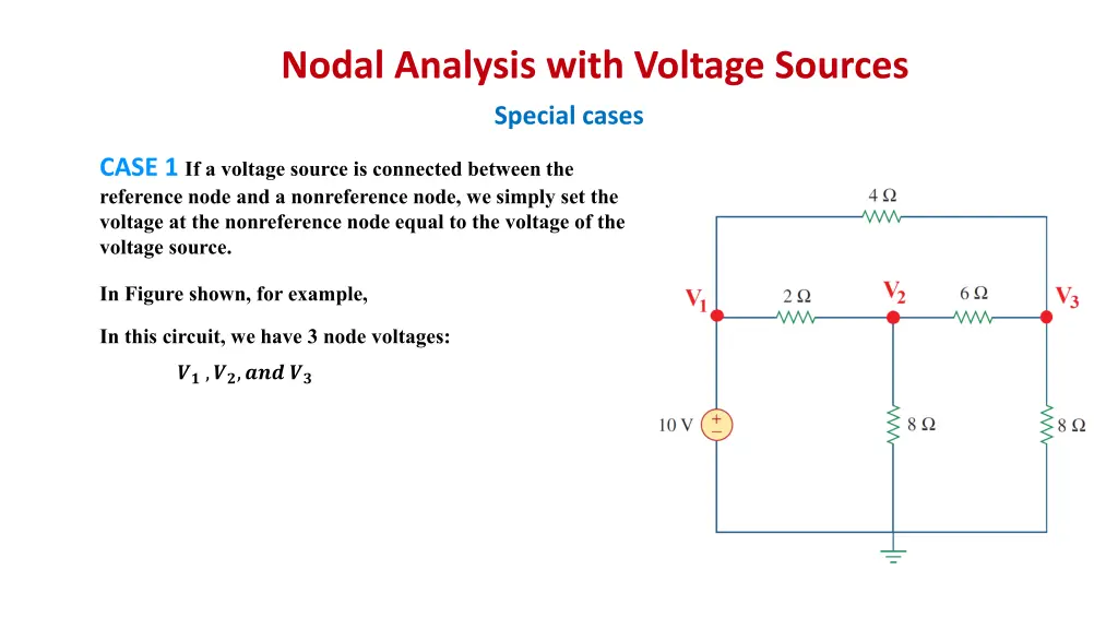 nodal analysis with voltage sources 2