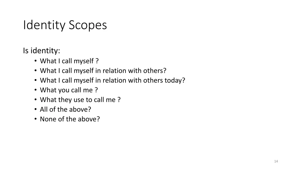 identity scopes