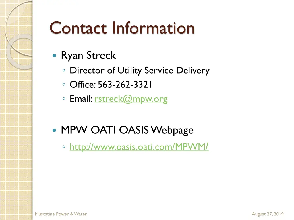contact information