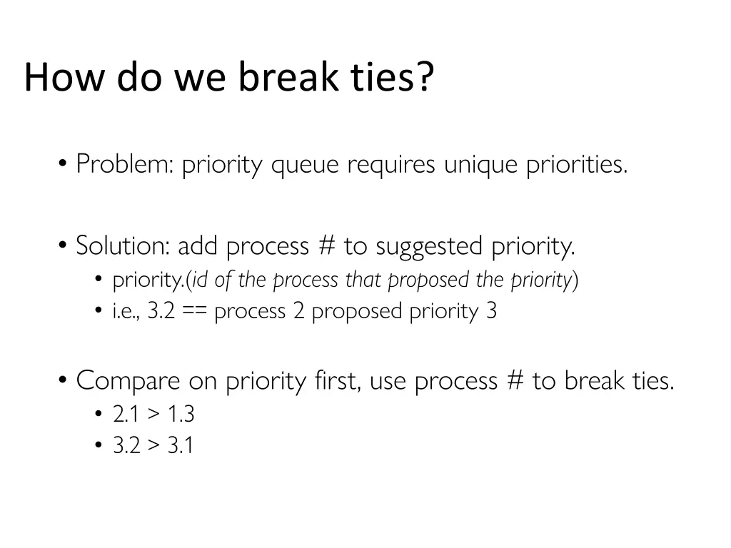 how do we break ties