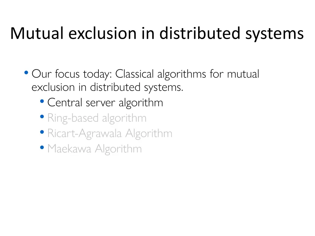 mutual exclusion in distributed systems 2