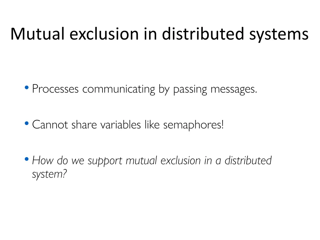mutual exclusion in distributed systems