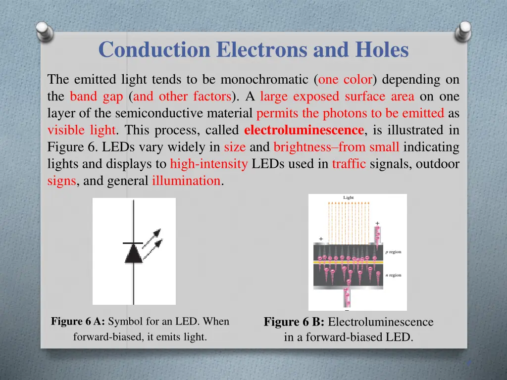 conduction electrons and holes