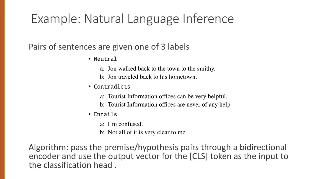 example natural language inference