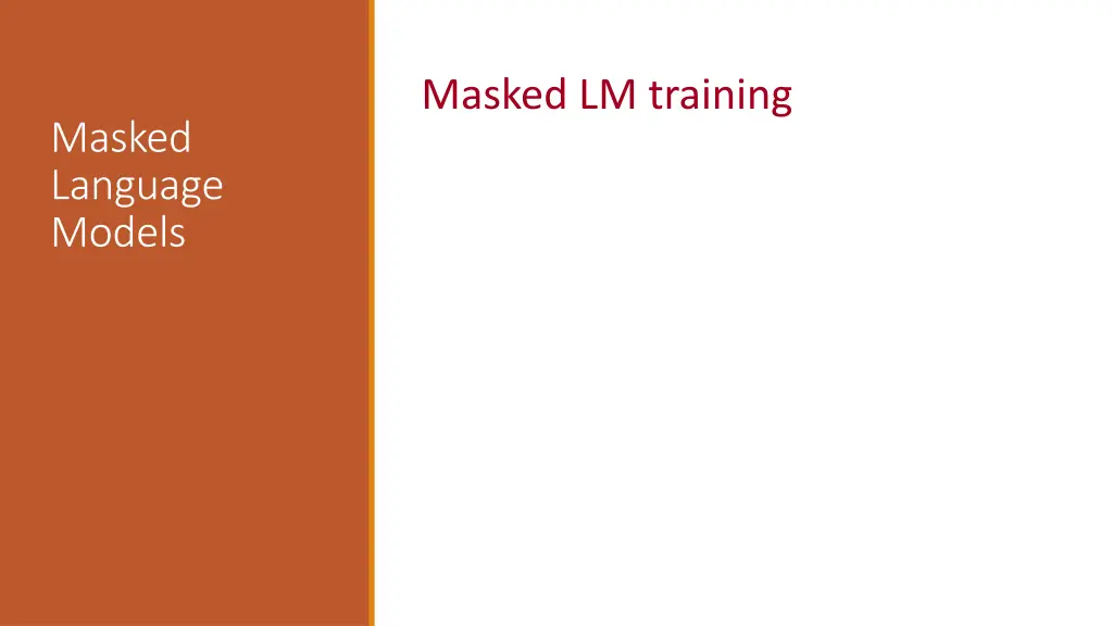masked lm training 1