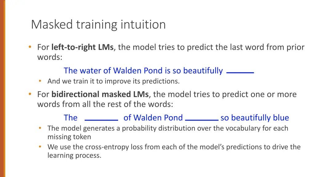 masked training intuition