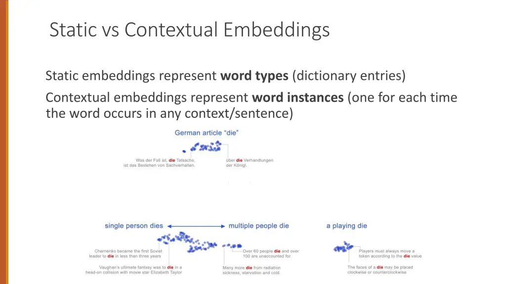 static vs contextual embeddings