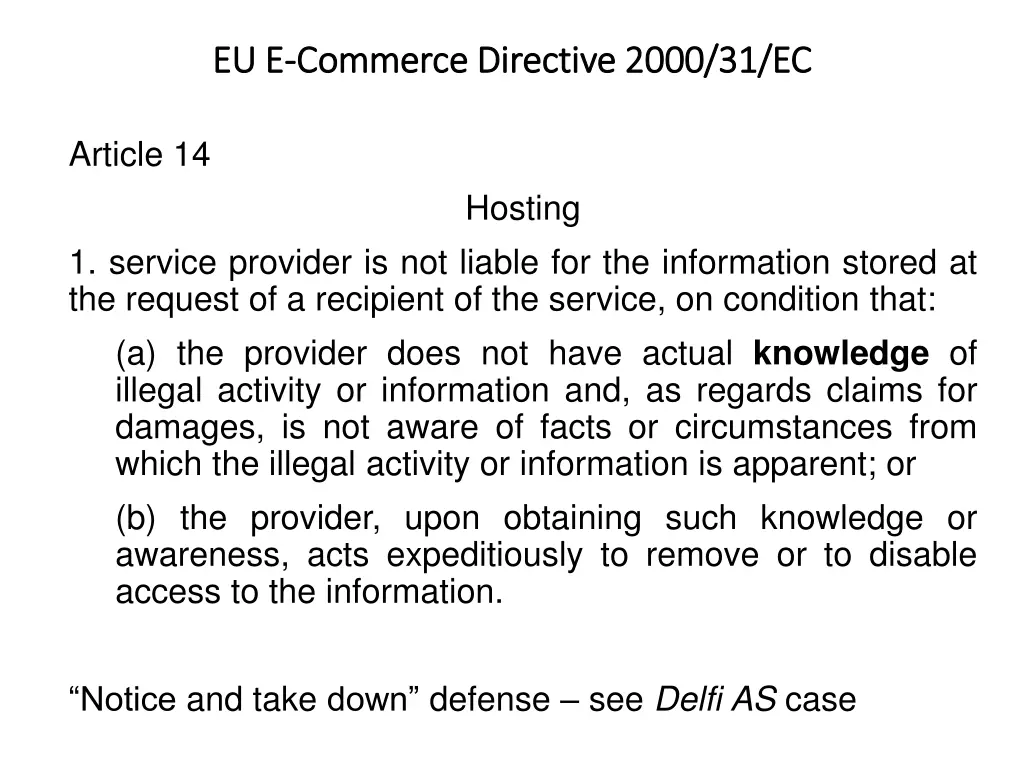eu e eu e commerce directive 2000 31 ec commerce 1
