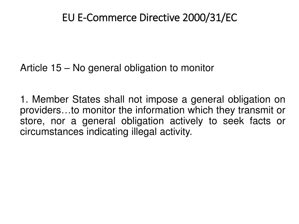 eu e eu e commerce directive 2000 31 ec commerce 3