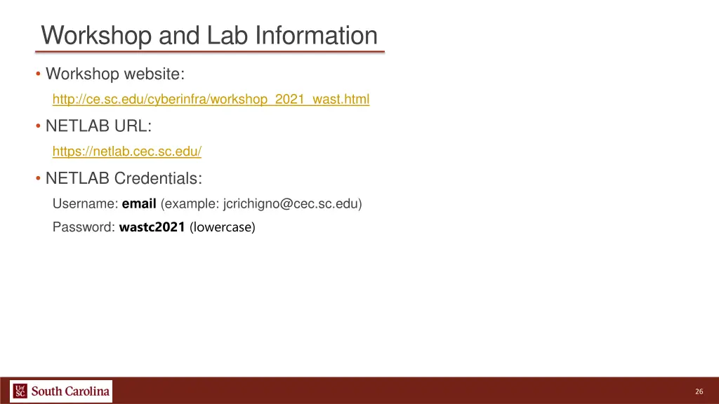 workshop and lab information 1