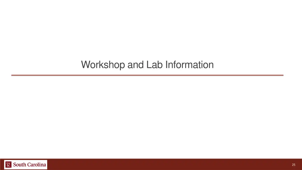 workshop and lab information