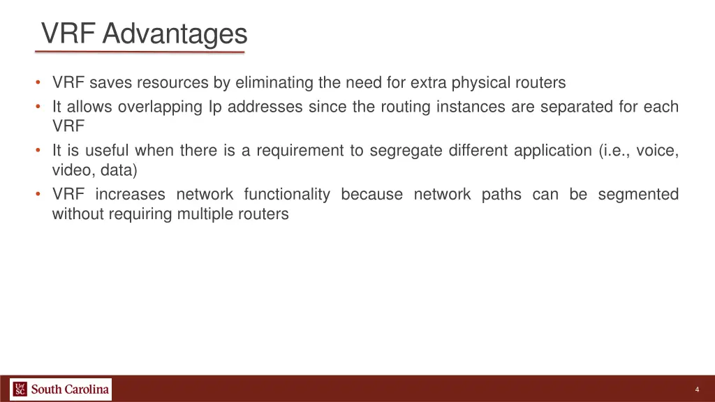 vrf advantages