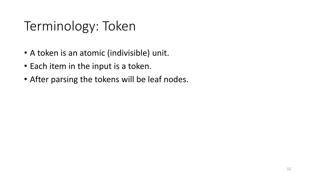 terminology token